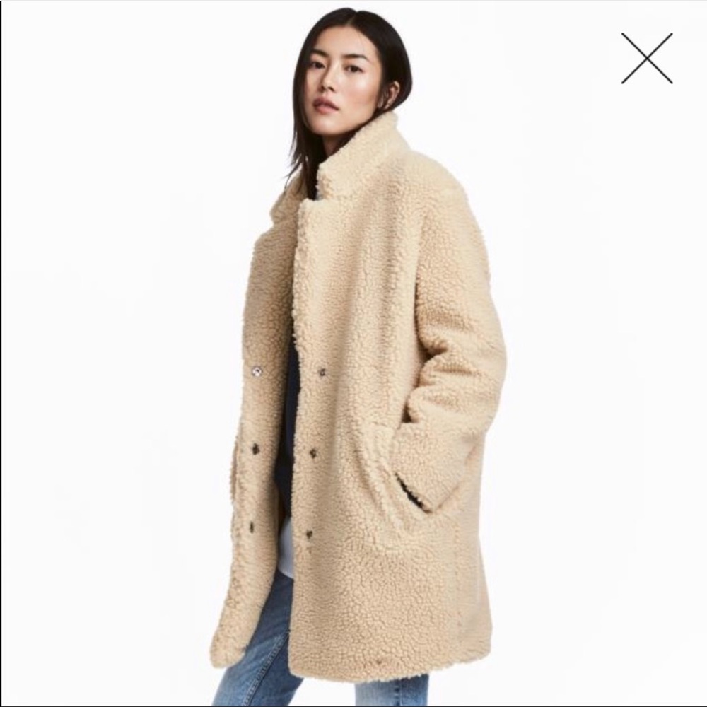 H&M teddy coat